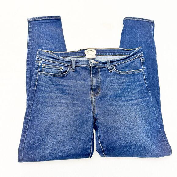 L'Agence Brigitte Skinny Mid Rise Bay Dark Wash Denim Jeans Size 30 - Picture 6 of 8